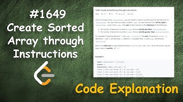 Create Sorted Array through Instructions | Live Coding with Explanation | Leetcode #1649