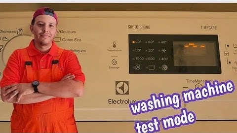 Electrolux washing machine diagnostic mode How to check error code & test mode machine à laver Elect