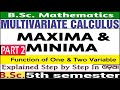 Maxima  minima of two variablemultivariate calculusbscmathematicshfinal year5th sempart2