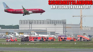 [GROßEINSATZ AM FLUGHAFEN FRANKFURT!] - Sicherheitslandung TUIfly Boeing 737 (D-ABMV) -