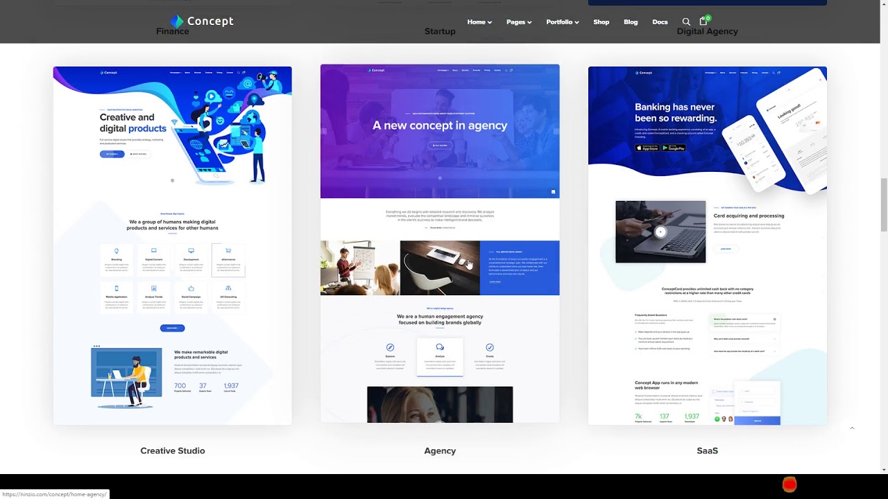 Concept Seven Responsive Multipurpose WordPress Theme studio corporate ...