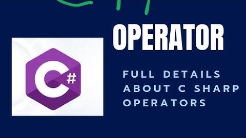 c sharp operator | operators in c sharp