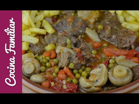 Estofado de ternera con verduras cocinado al chup chup