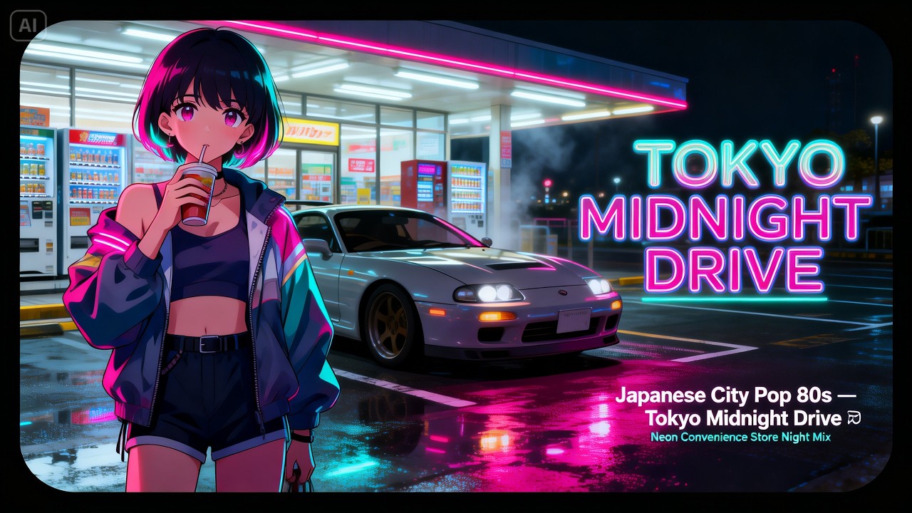 Japanese City Pop 80s – Tokyo Midnight Drive 🌃 | Neon Convenience Store Night Mix