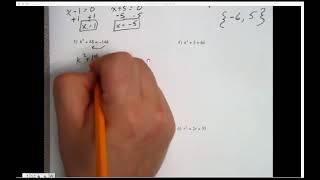 Chapter 1 Section 5: Quadratics