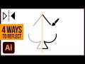 4 Ways to Reflect Objects in Adobe Illustrator Reflect Tool + Live Mirror