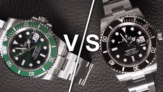 Rolex Submariner Black (11610LN) Vs Rolex Submariner Green Hulk (116610LV) - Which would you choose?