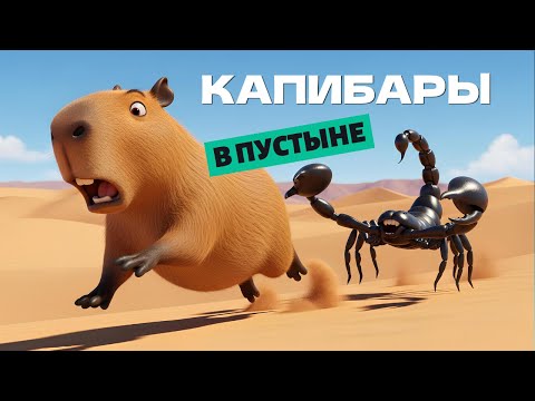 🐪🔥 Капибары в пустыне! Большое приключение в Сахаре 🏜️🐾