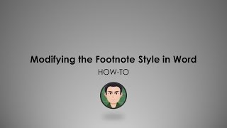 HOWTO: Modifying the Footnote Style in Microsoft Word