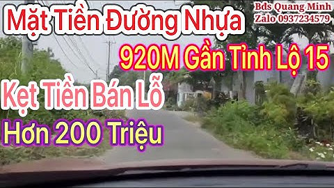 Giảm giá bán gấp lô đất Tuyệt Đẹp Mt đường nhựa 919m huyện Củ Chi