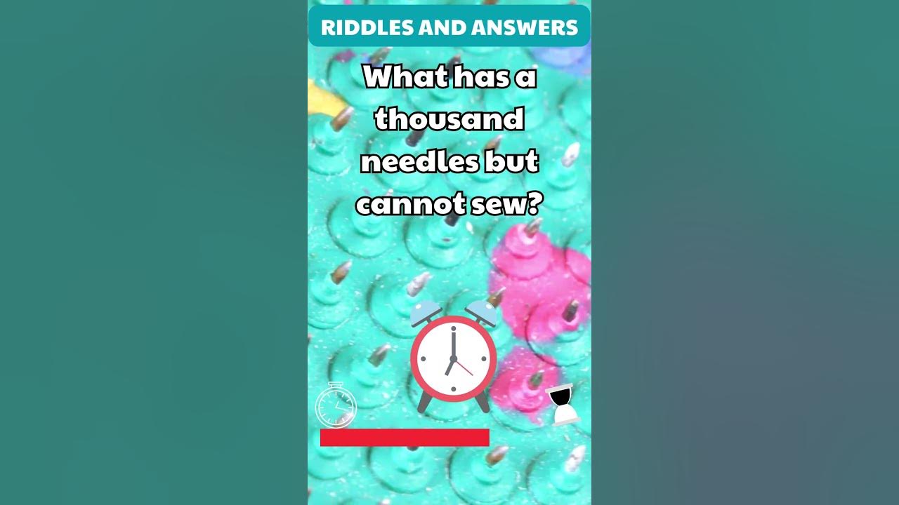 What has a thousand needles but cannot sew? riddles YouTube