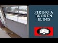 Fixing a broken blind whilst on holiday!