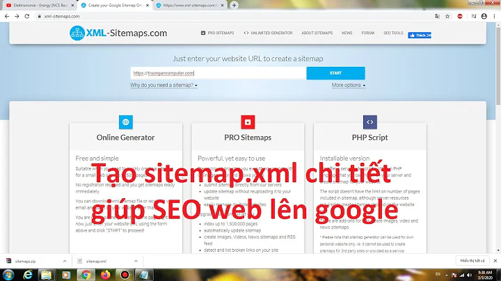 Cách tạo sitemap.xml cho trang web để SEO google