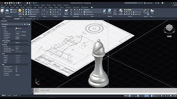 AutoCAD Tutorial : How to draw a chess piece (Bishop)