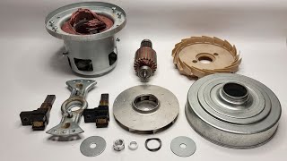 How to disassemble a vacuum cleaner motor Repair electric motor Fix engine Resimi