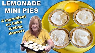 Easy LEMONADE MINI GRAHAM PIES, 4 Ingredient No Bake Icebox Dessert