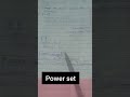 power set || sets|| solution #shorts