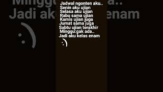 gaku kelas enam kalian kelas berapa,maaf ya aku jarang ngonten aku ujian soalnya hehe...