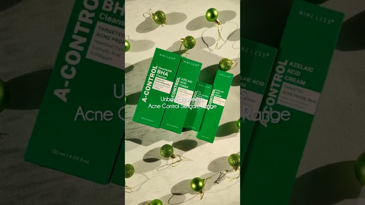 Unboxing Nineless acne control range | 4 step skincare routine for acne prone skin | 
