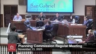 Planning Commission Regular Meeting - November 13, 2023 Regular Meeting - City of San Gabriel