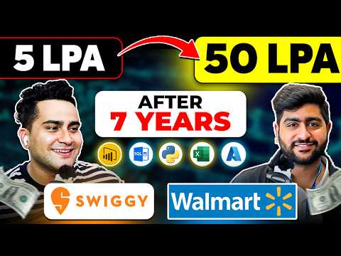 Got 5LPA at Startup | How did he crack Walmart with 50LPA π The Data Analyst Roadmap 2024