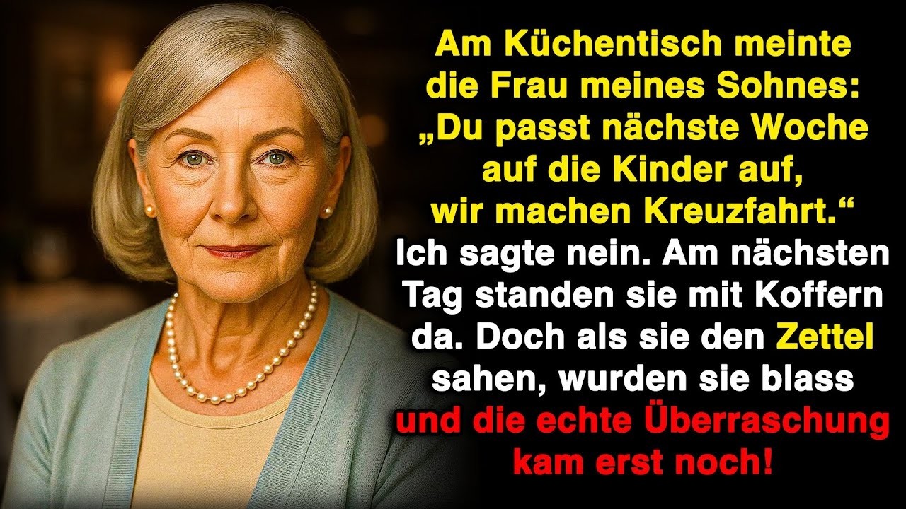 Mein Sohn und seine Frau brauchen plötzlich einen Babysitter – perfekt, ich fahre weg!
