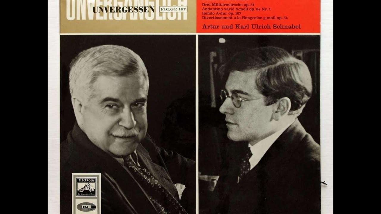 Father & Son Schnabel play Schubert's Divertissement  à la Hongroise (complete)