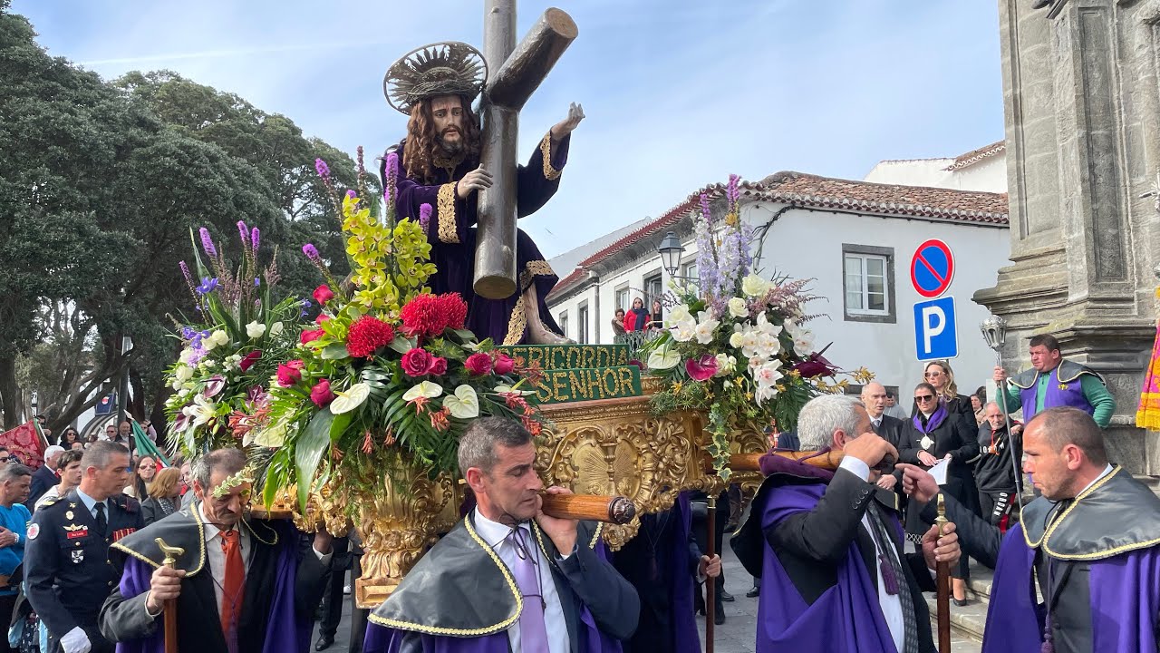 LIVE: Saida Procissão do Senhor dos Passos Ribeira Grande, Sao Miguel Azores Portugal - 23.03.2025