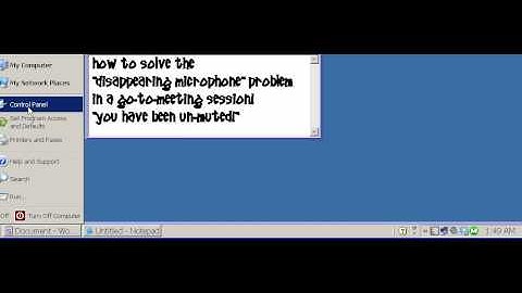 How To Solve the Disappearing Microphone problem in a GoTo Meeting session.