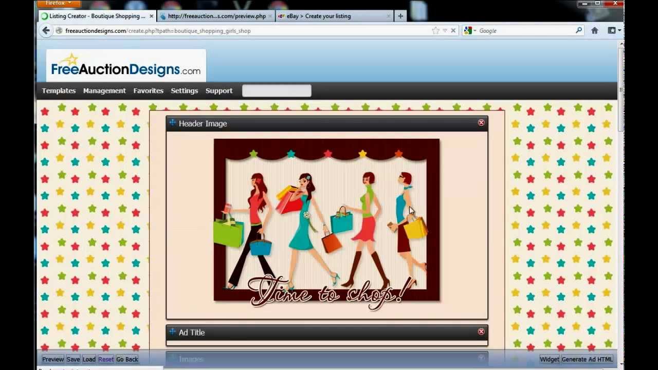 auctions templates