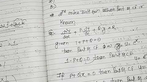 differential equation of second order variable coefficient when one part of CF is known by method