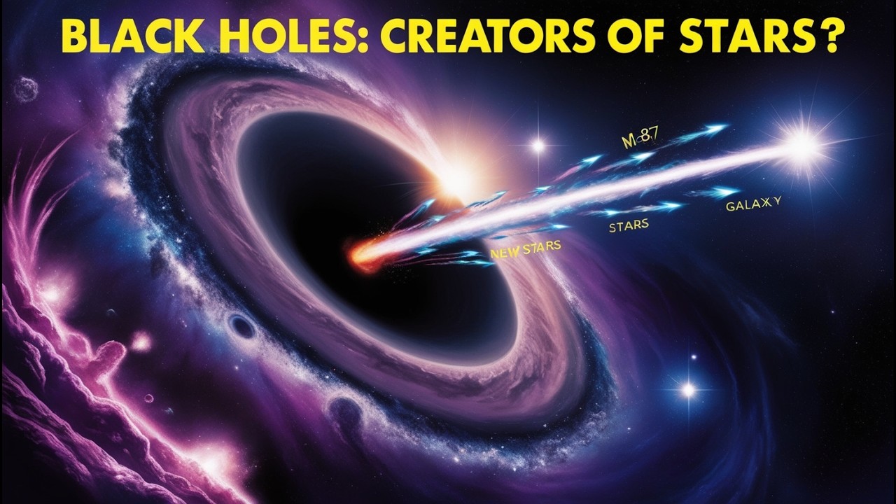 Jets From Supermassive Black Holes Create New Stars Along Their Trajectory.