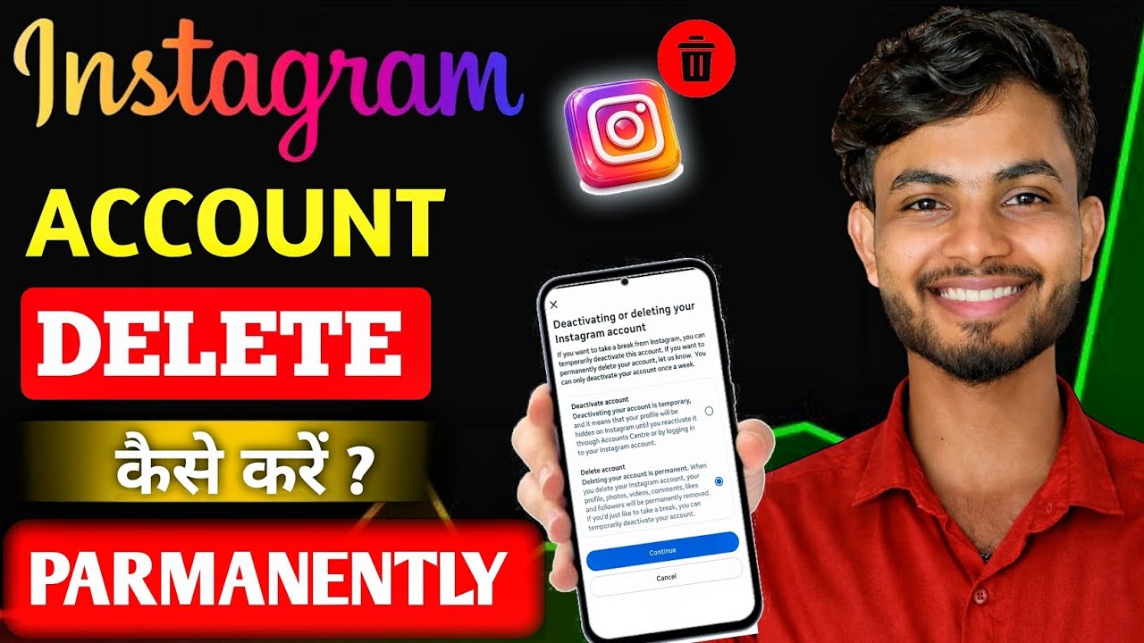 Instagram account delete kaise kare permanently I instagram id delete kaise kare | instagram account