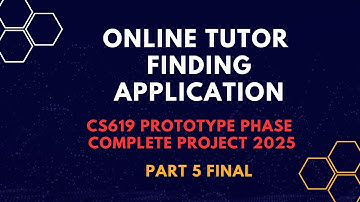 Online Tutor Finding Application Prototype Phase Part 5 Final
