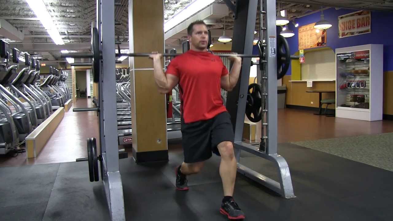 Smith Machine Standing Lunge YouTube