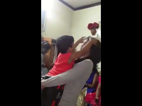 Small boy kissing auntY - Cute baby kissing: An awesome baby kissing his Aunty