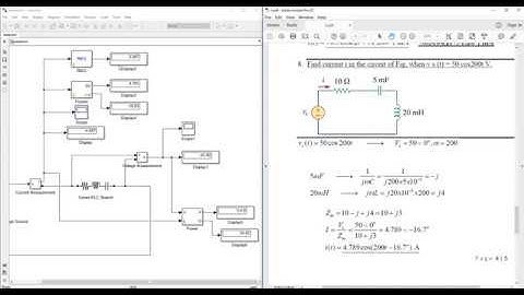 AC Circuits Simulation Using Simulink  (MATLAB)
