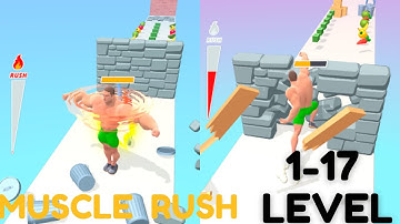 Muscle Rush Gameplay - 1- 17 Level - İOS,Android Mobile Games