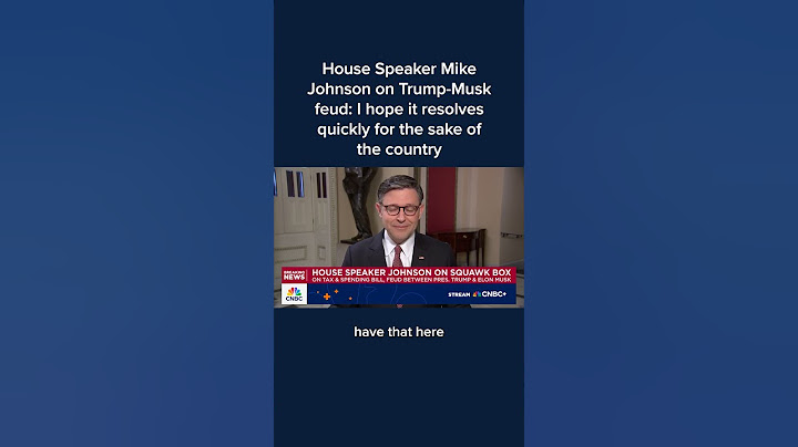 House Speaker Mike Johnson on Trump-Musk feud: Hope it resolves quickly for the sake of the country