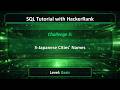 SQL Tutorial with HackerRank - 5 - Japanese Cities Attributes