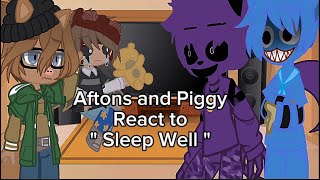 Afton family and Piggy the 5/OG helpers React to ''Sleep Well'' (Poppy Playtime) by CG5 [Part 37]