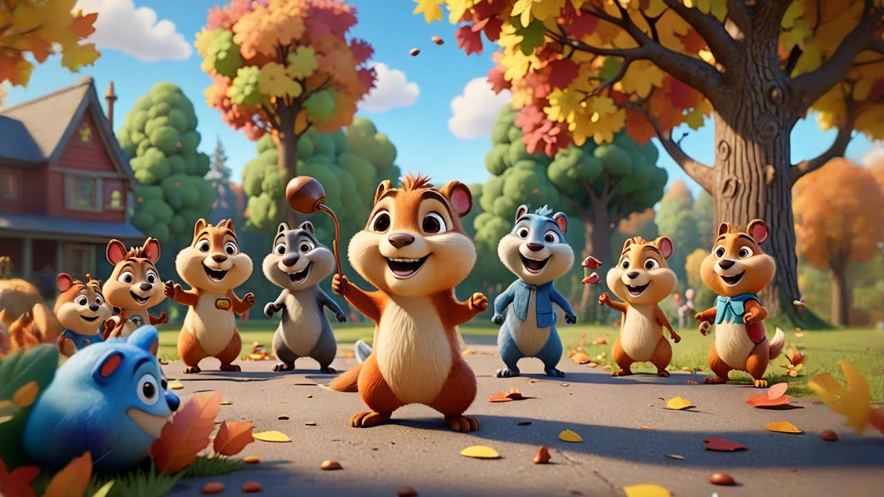 The Cheerful Chipmunk’s Acorn Race 🐿️🏁 | Funny Nursery Rhymes Songs for ...