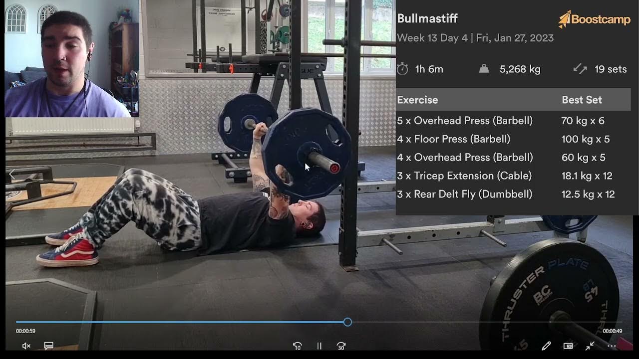 week 13 day 4 lifters log overhead pressing YouTube