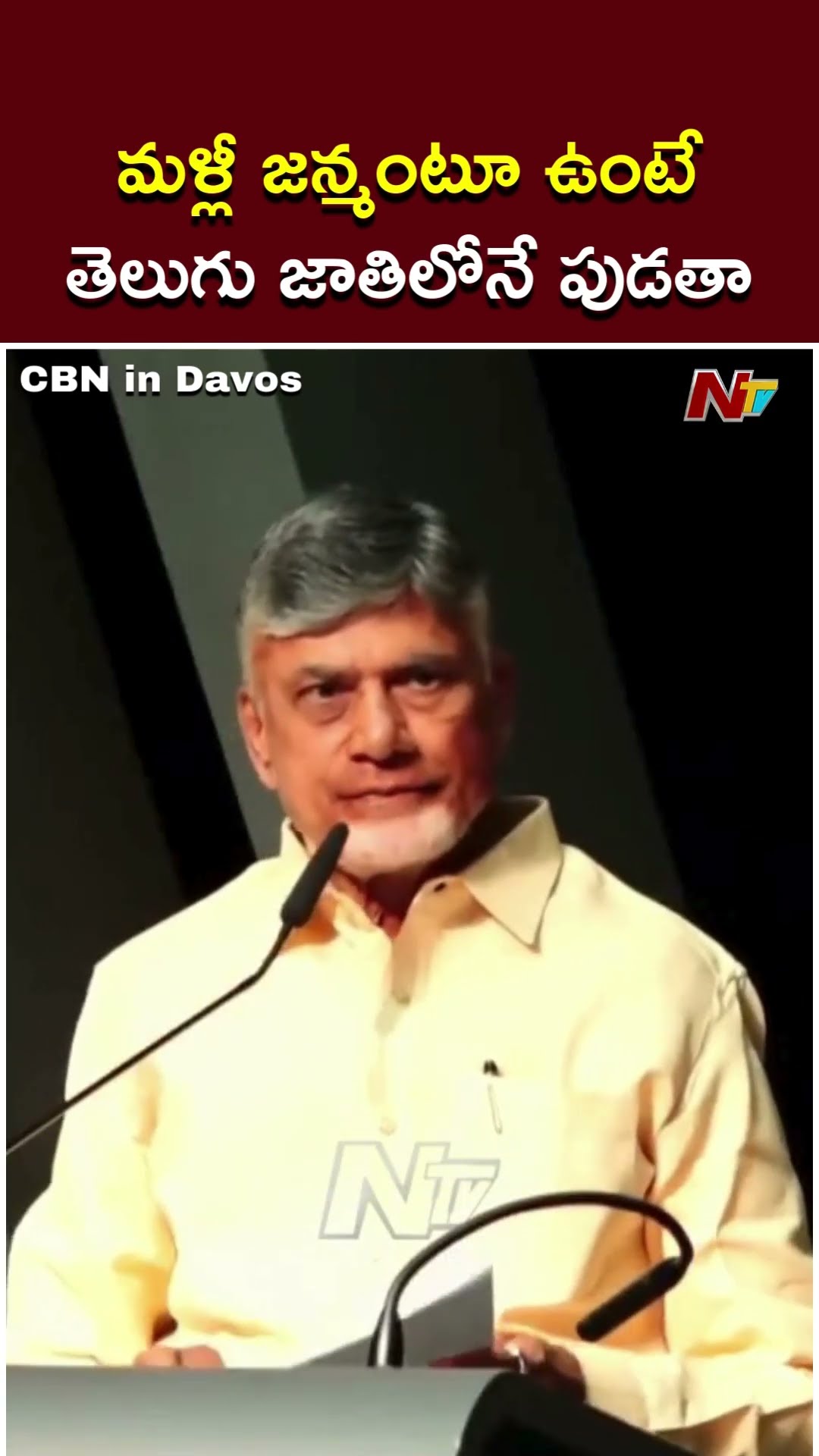 మళ్లీ జన్మంటూ ఉంటే తెలుగు జాతిలోనే పుడతా: CM Chandrababu | CBN In Davos | Ntv