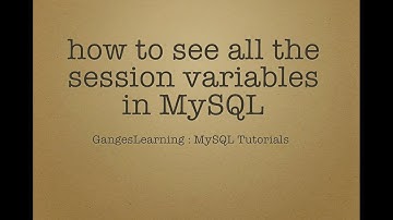 MySQL Tutorials: See all the session/global status variables