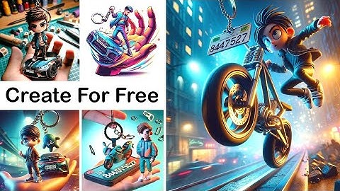 How to create keychains 3d social media images |trending ai photo editing |Bing image creator.