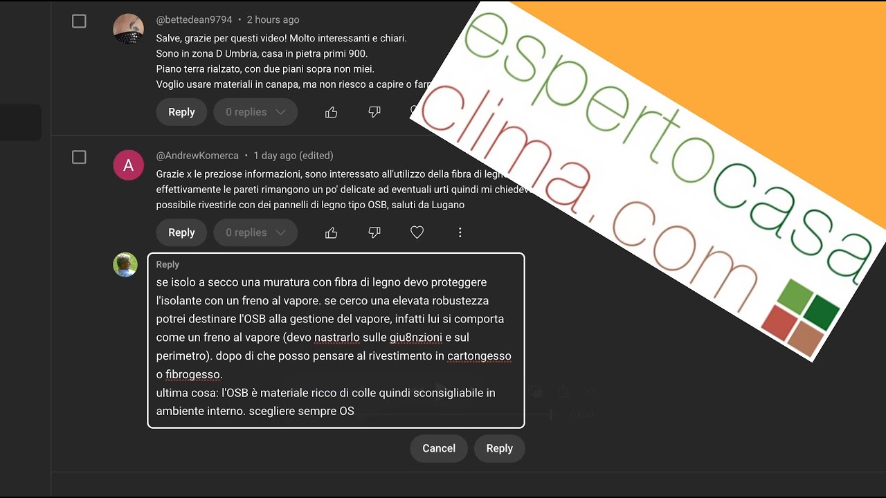 risposta 22 fibra di legno rivestita con pannelli di legno tipo OSB @AndrewKomerca