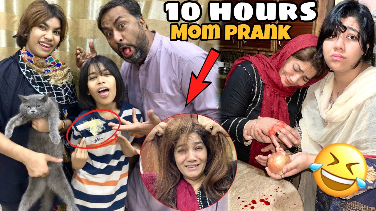Sara din mama k sath prank😅 keya mama rony lag gai😂