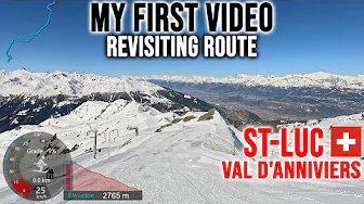 [4K] Skiing St-Luc, My First Video - Revisiting Route, Val d'Anniviers Switzerland, GoPro HERO13