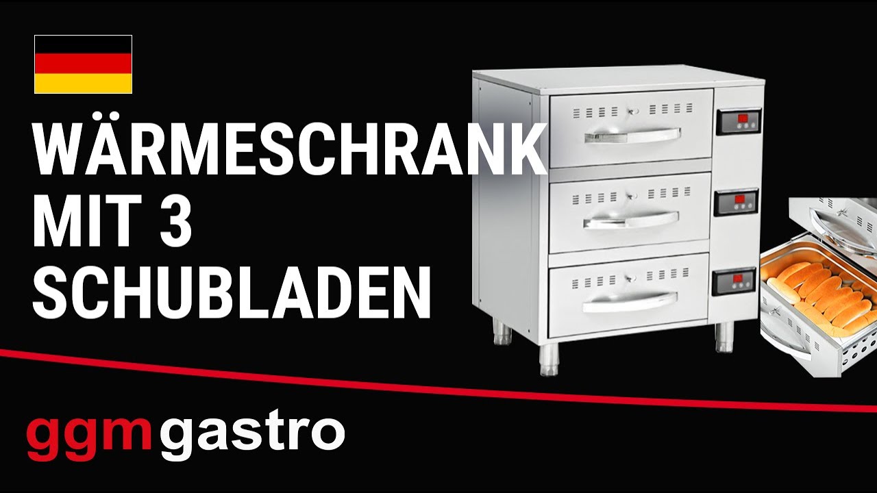 Update Wärmeschrank mit 3 Schubladen - 0,82 m - GN 1/1 GGM Gastro